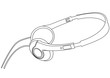 vector illustration of music headphones.