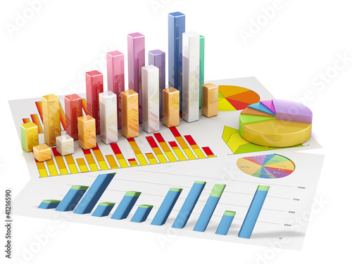 Illustration: Graph diagram pie chart 3d Graph diagram pie chart 3d