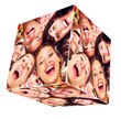 People smile cube collage.