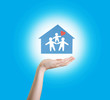 Foto: The concept of caring for a young family. The concept of caring for a young family.