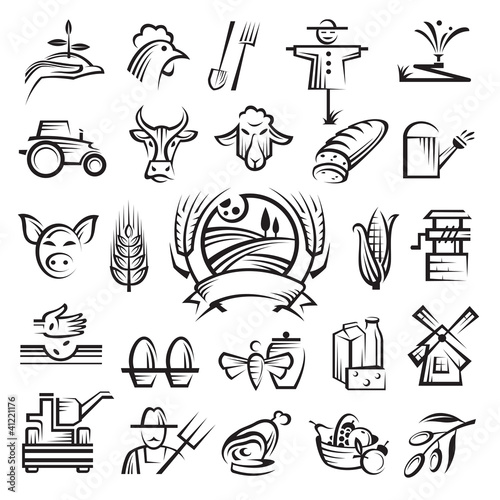 Vector: agriculture and farming icons agriculture and farming icons