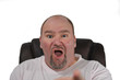 Man's face shouting