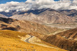 Twisty mountain road in Himalayas Tibet China