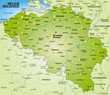 Übersichtskarte von Belgien Nachbarländern Übersichtskarte von Belgien Nachbarländern