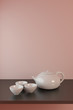 Teapot and wall