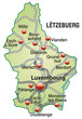 Autobahnkarte von Luxembourg in Pastellgruen Autobahnkarte von Luxembourg in Pastellgruen