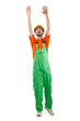 Construction worker isolated on the white Construction worker isolated on the white
