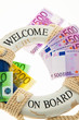 Rettungsring und Euro. Rettung für Griechenland.