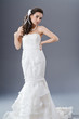 Bride posing in studio shooting