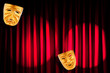 Theatre performance concept with masks