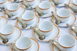 Many rows of coffee cup Many rows of coffee cup