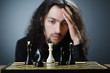 Chess player playing his game Chess player playing his game