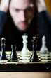 Chess player playing his game Chess player playing his game