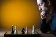 Chess player playing his game Chess player playing his game