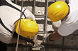 Construction site teamwork