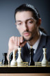 Chess player playing his game Chess player playing his game