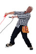 A mature burned electrician.