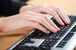 Hands typing on the keyboard Hands typing on the keyboard
