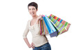 Girl after the shopping spree Girl after the shopping spree