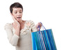 Girl after the shopping spree Girl after the shopping spree