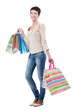 Girl after the shopping spree Girl after the shopping spree