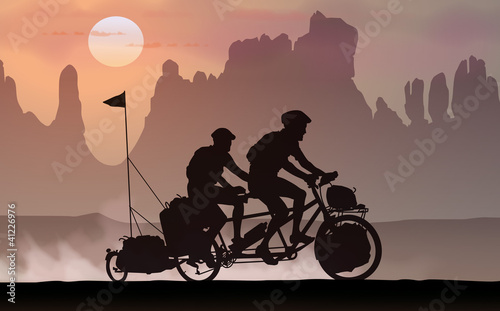 Illustration: Vélo au désert 2 Vélo au désert 2