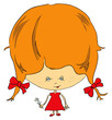 Girl in a red dress