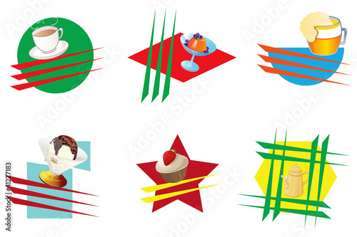 Vector: Icons for cafes Icons for cafes