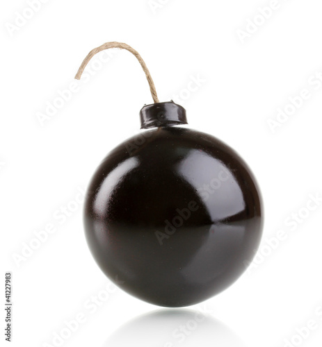 Foto: Cartoon style bomb isolated on white Cartoon style bomb isolated on white