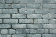 Blue Patina Paint on Bricks