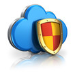 Detalii fotografie Cloud computing and storage security concept