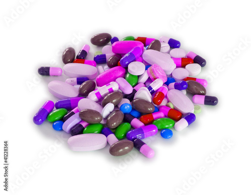 Photo: Pile of Pills (Isolated) Pile of Pills (Isolated)
