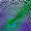 Abstract Binary Code Lighted Tunnel Showing Technology And Compu