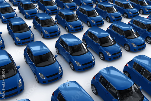 Illustration: Blue Car Parking Blue Car Parking