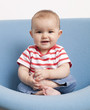 relaxed toddler smiling