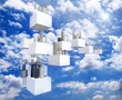 Illustration: Future sky city in the sky Future sky city in the sky