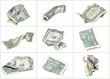 Crumpled dollar collage