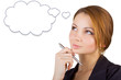 Foto: Beautiful young woman thinking Beautiful young woman thinking
