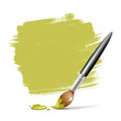 canvas print picture - Paint brush. green space your text, vector