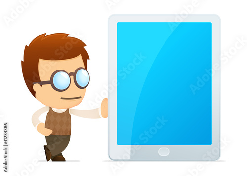 Vetor: funny cartoon genius funny cartoon genius