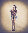 canvas print picture - Pinup girl