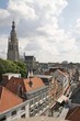 Foto: a shopping street in Breda, holland, seen from above a shopping street in Breda, holland, seen from above