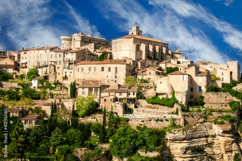 Foto: Provence village Gordes scenic overlook Provence village Gordes scenic overlook