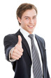 Business man going thumb up
