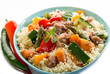 cous cous with meat  and vegetables