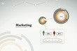 Marketing infographics - graphs and statistics for business repo