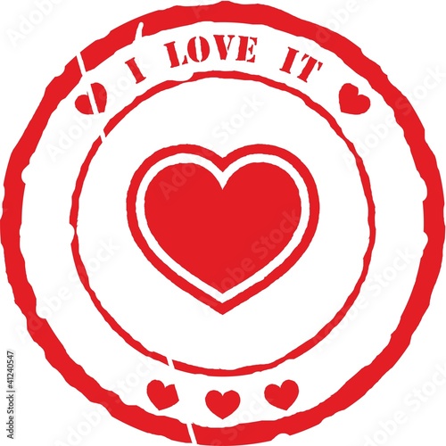 Vector: "I love it" rubber stamp vector "I love it" rubber stamp vector