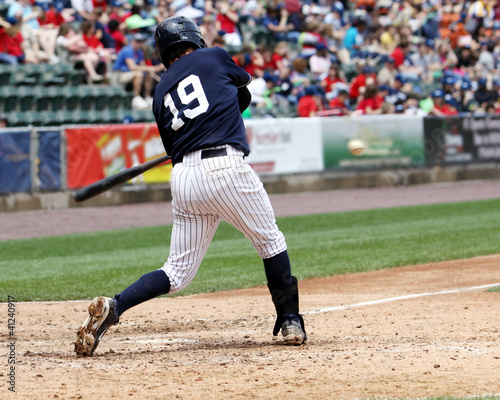 Photo: Baseball batter, left-handed swinging Baseball batter, left-handed swinging