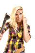Photo: Woman with hammer mad Woman with hammer mad