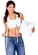 Woman loosing weight